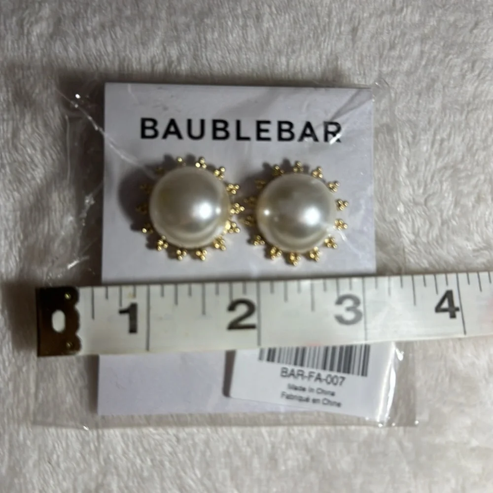 Baublebar Dee Pearl Button Stud Earrings - Picture 5 of 5